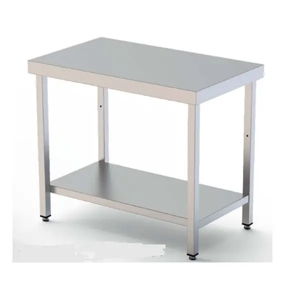 Mesa de Trabajo Central, Fondo 500 Largo 800, Con 1 Estante. WTC150080S1