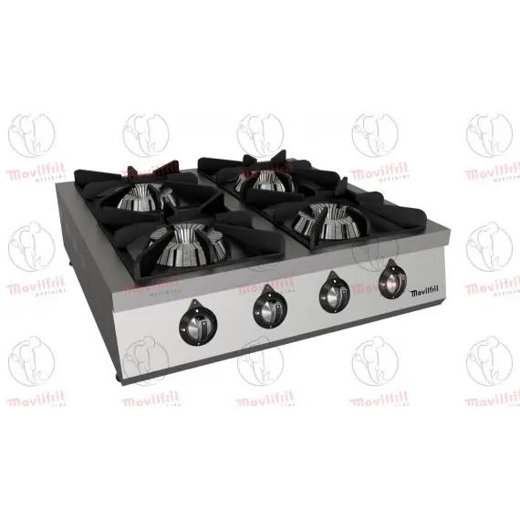Cocina de Sobremesa a Gas 4 Quemadores Movilfrit