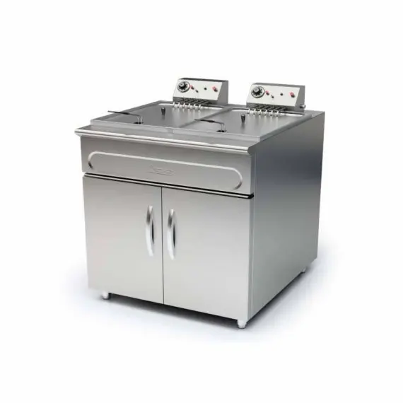 Freidora con Mueble Eléctrica 2 Cestas