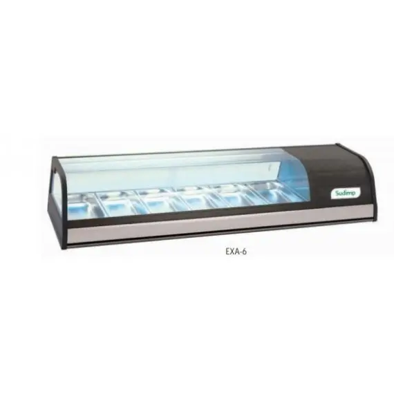 Vitrina Refrigerada de Tapas 6 Bandejas con luz led