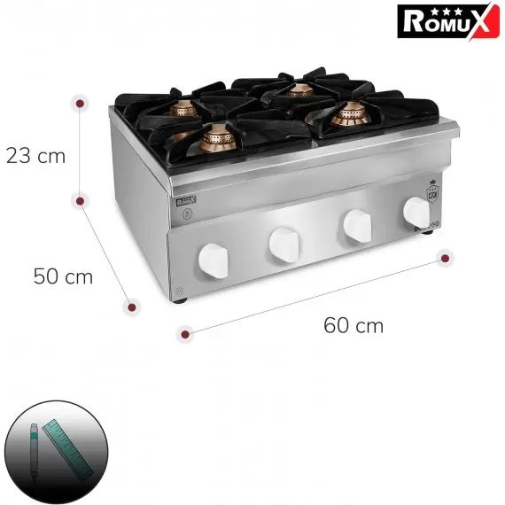Cocina Sobre encimera 4 Fuegos Gas Butano