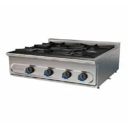 Cocina de Sobremesa 4 Quemadores a Gas Fondo 750 mm