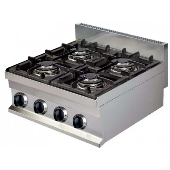 Cocina a gas Sobremesa 4 Fogones 600x600x265 mm