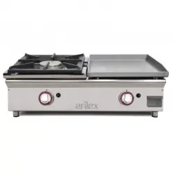 Plancha a gas de 40x40 cm de Largo y 1 Fogon de 40x40 cm