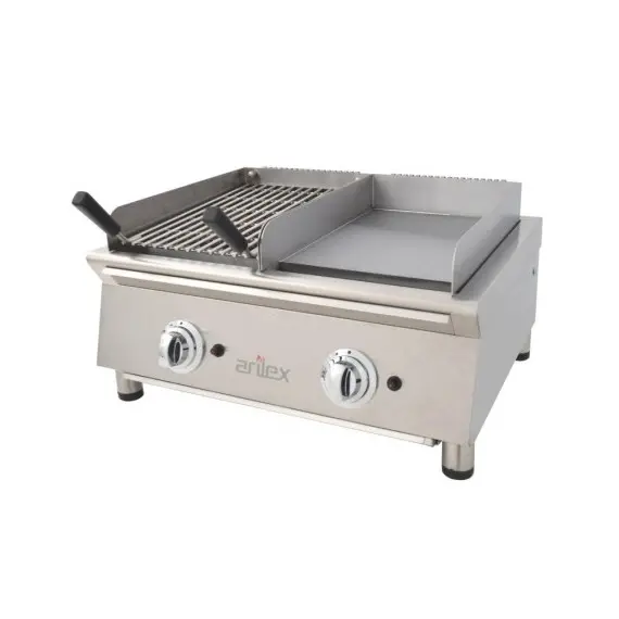 Frytop Hosteleria de 35 cm y Barbacoa a gas Piedra Volcanica 35 cm