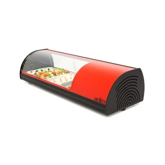 Vitrina Refrigerada para Tapas de 4 Cubetas GN 1/3. 4VTG-NE