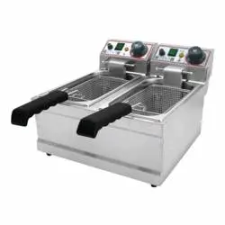 Freidora Eléctrica Sobremesa Doble 2 Cestas