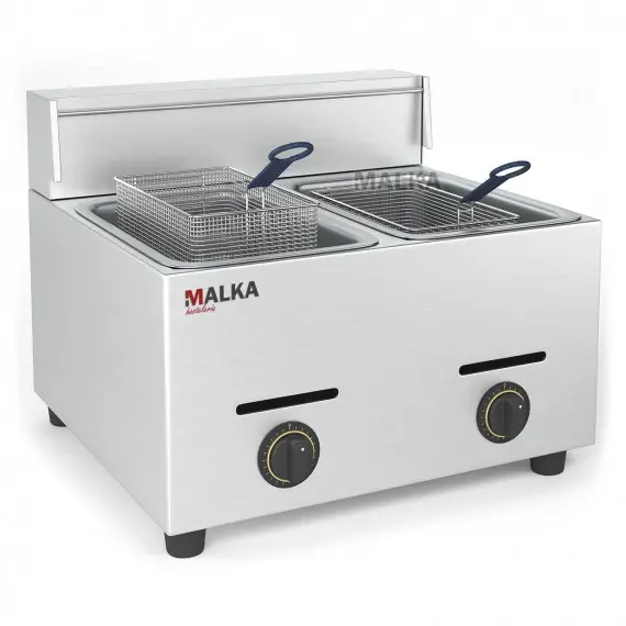 Freidora a Gas Hosteleria 7+7 Litros 2 Cestas