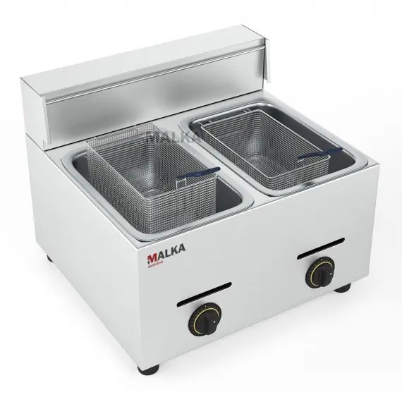 Freidora a Gas Hosteleria 7+7 Litros 2 Cestas