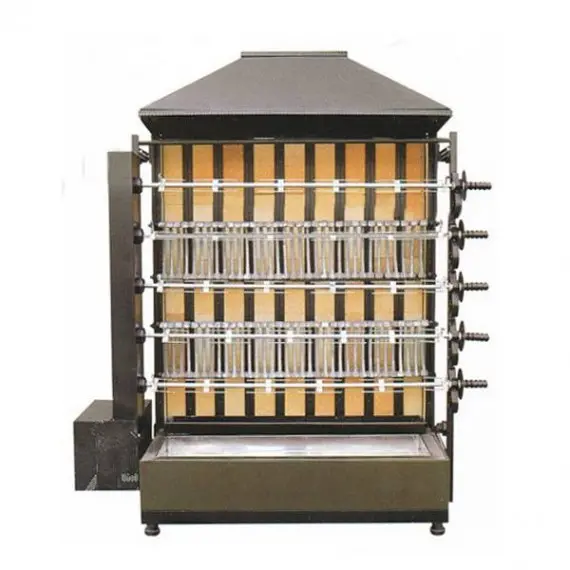 Asador de pollos de Leña 5 Espadas para 25 pollos