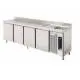 Mesa refrigerada 4 puertas con fregadero 250 cm