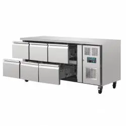 Mesa refrigerada 6 Cajones 200 cm