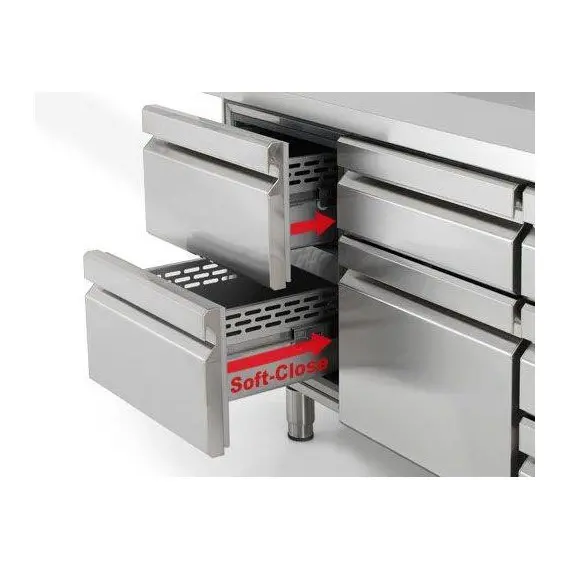 Mesa refrigerada 6 Cajones y 1 Puerta 250 cm