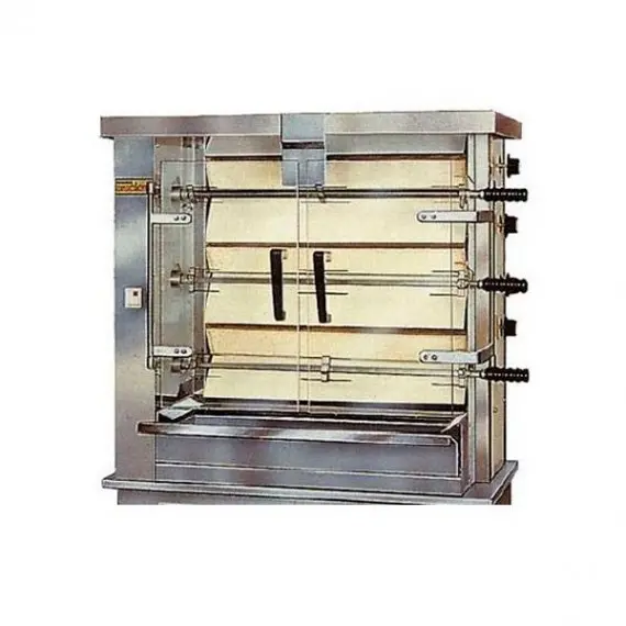 Asador de pollos a gas de 3 Espadas 12 pollos