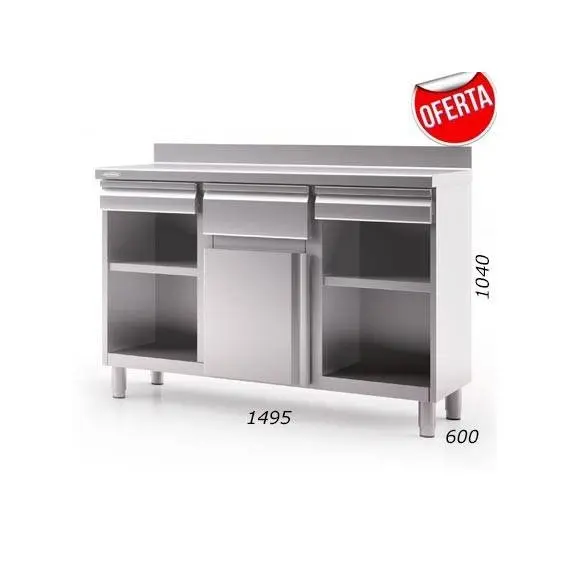 Mueble cafetero en acero Inoxidable