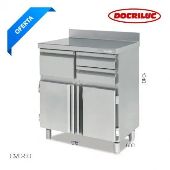 Mueble Cafetero Compacto 2 Cajones y 2 Puertas