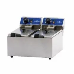 Freidora electrica de sobremesa doble cesta 6+6 Litros