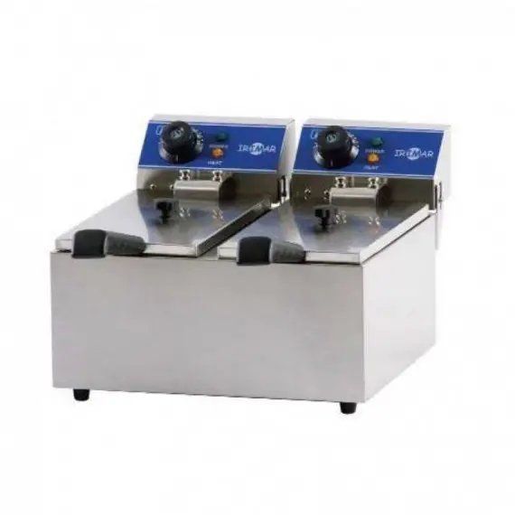 Freidora electrica de sobremesa doble cesta 6+6 Litros