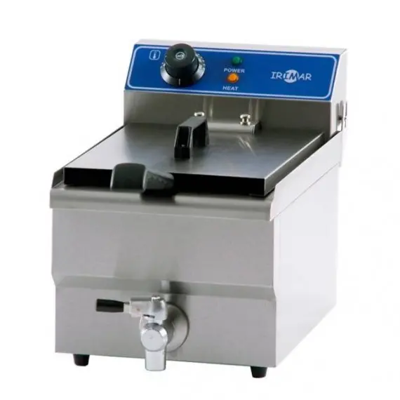 Freidora electrica de sobre mesa 6 litros con Grifo