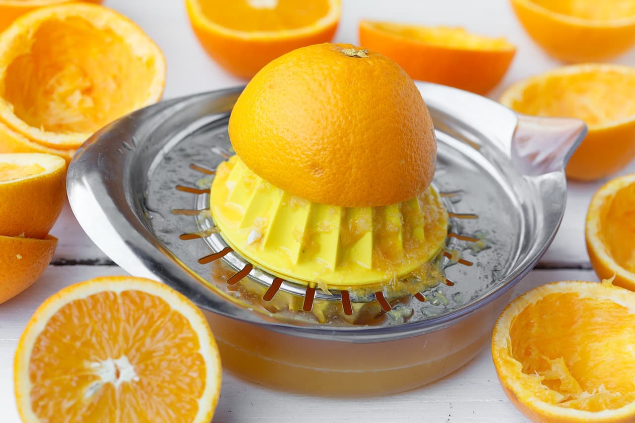 Exprimidor de naranjas, exprimidor de zumo, maquina de zumo naranja - hasta  30 naranjas por minuto, acero inoxidable
